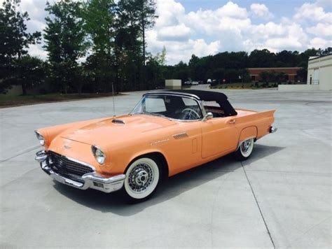 1957 Ford Thunderbird Roadster 312 Automatic Coral Sand Wire Wheels