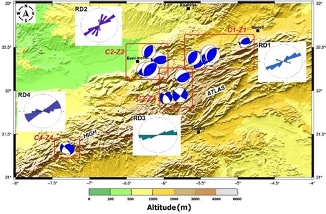 Map Of Seismotectonic Model Showing The Focal Mechanisms Of The Seismic