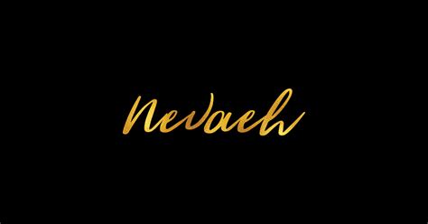 Nevaeh Name Hand Lettering In Faux Gold Letters Nevaeh Sticker