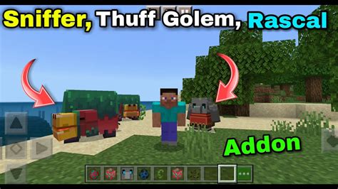 Sniffer Tuff Golem Rascal Addon In Minecraft Pe Mob Vote 2022 YouTube