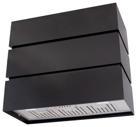 36"Stainless Steel Range Hood 3 Stacks Modern Box Kitchen Hood & Vent Wall Mount, 36"w * 30"h ...