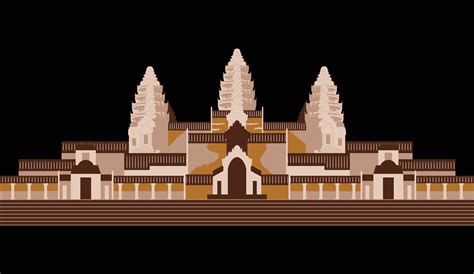 Angkor Wat Illustration 30184757 Vector Art At Vecteezy