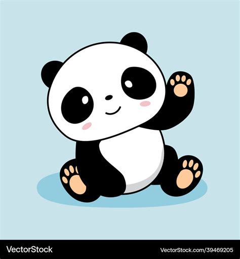 Panda cartoon cute animals Royalty Free Vector Image