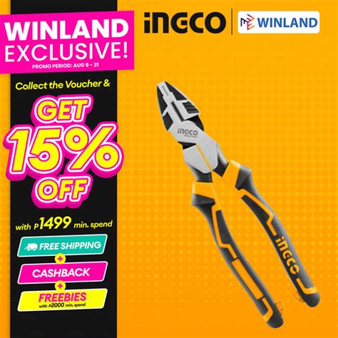 Ingco By Winland High Leverage Combination Pliers Inch Hhcp