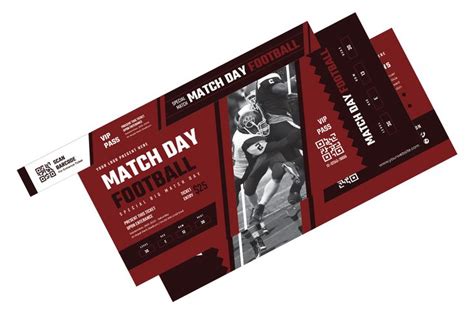 Football Match Ticket Template Corporate Identity