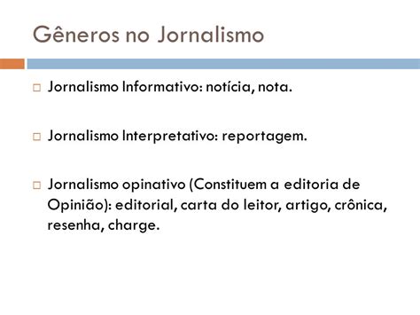 GÊNEROS NO JORNALISMO Fabiano Ormaneze ppt carregar