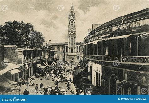 Vintage Photo Of Clock Tower And Town Hall Chandni Showk Delhi