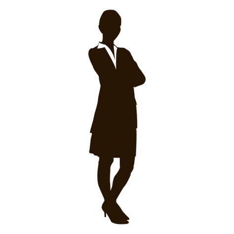 Cross Arms Businesswoman Silhouette Transparent Png And Svg Vector File