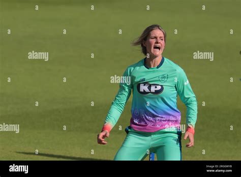 London Uk 9th Aug 2023 Paige Scholfield Bowling As Oval Invincibles