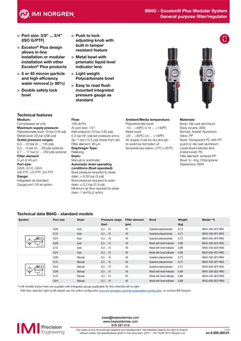 FILTRO REGULADOR NORGREN B84G By Base Sistemas Issuu