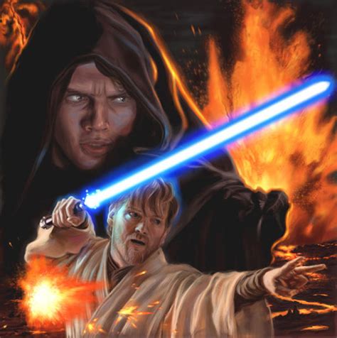 Obi Wan And Anakin On Mustafar By Davidrabbitte On Deviantart