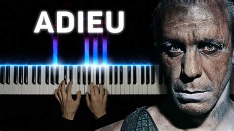 Rammstein Adieu Piano Cover Youtube