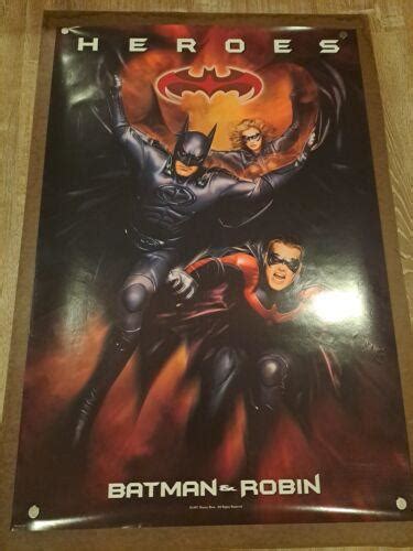 Batman and Robin Movie Poster Original SS 27x40 Advance One Sheet 1997 ...