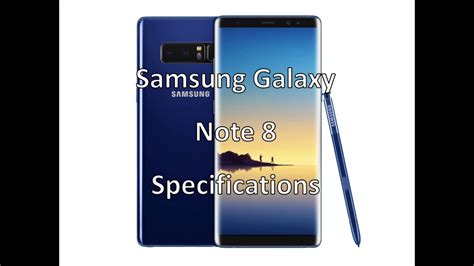 Samsung Galaxy Note 8 Complete Specifications Youtube