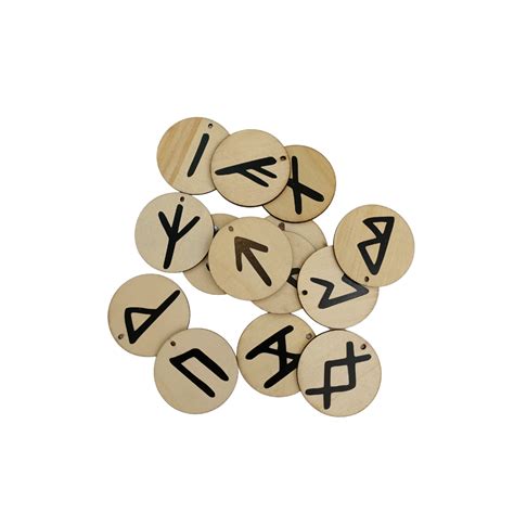 Set De Runes Futhark En Bois Peint Personnalisable Vinyl