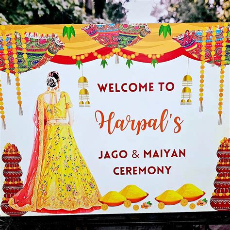 Wedding Welcome Sign Maiyan Welcome Sign Choora Welcome Sign Punjabi