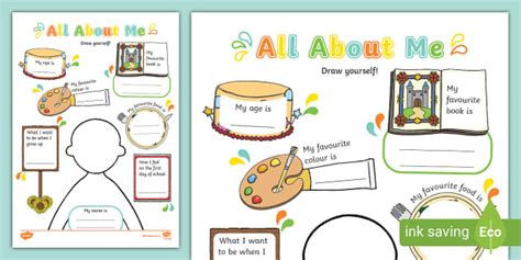 All About Me Poster Activity Twinkl Resources Twinkl