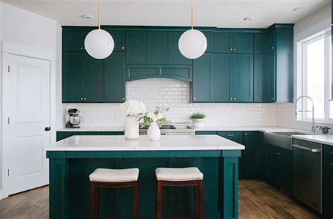 Client Reveal Emerald Green Kitchen Michaela Noelle Designs