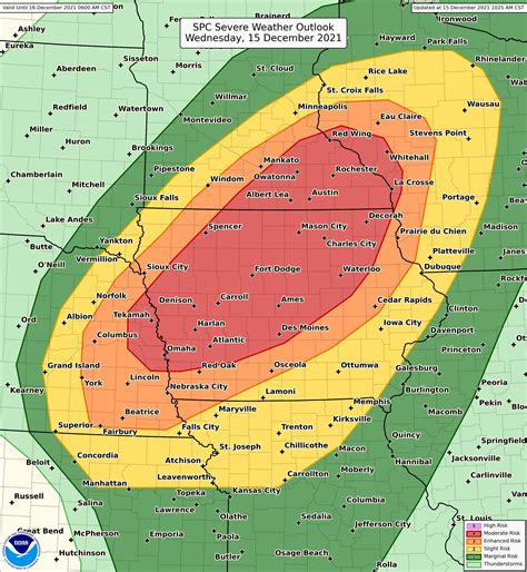 Historic Moderate Risk Issued Updated Damaging Wind Gusts And Tornado