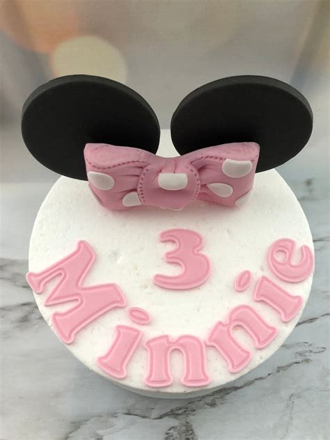 Minnie Mouse Bow And Ears Cake Topper Decoration Etsy Uk