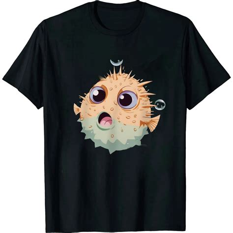 COMIO Funny Cute Blowfish Puffer Fish Doing Bubble T Shirt Walmart