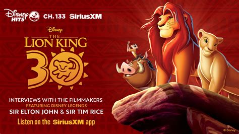 Disney Hits Lion King Th Anniversary Special Siriusxm