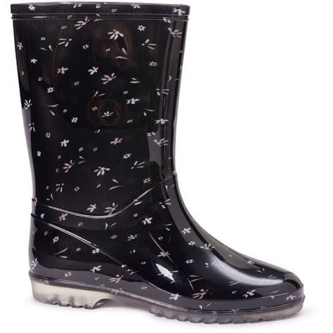 &me Women's Floral Print Rain Boots - Multi | BIG W