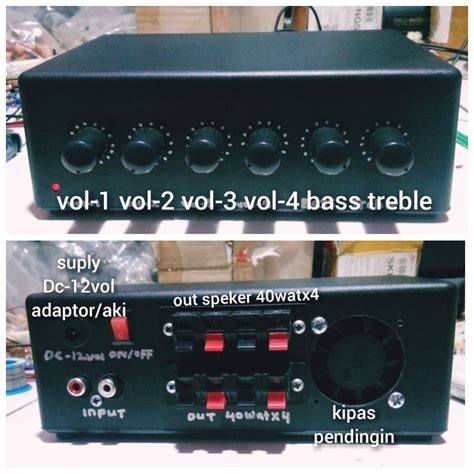 Jual Ampli Rakitan Dc Vol Out Watx Volume Ch Bass Treble Plus