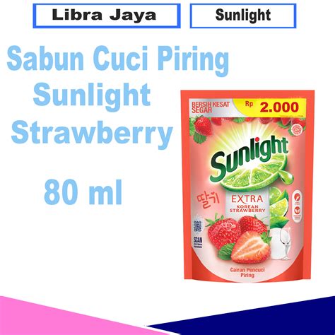 Sunlight Cairan Pencuci Piring Strawberry 80ml Kemasan 2000 Libra