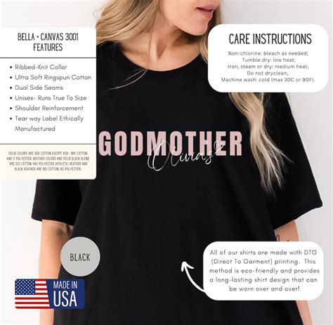 Personalized Godmother Shirtcustom Godmama T Shirtgodmother Tee