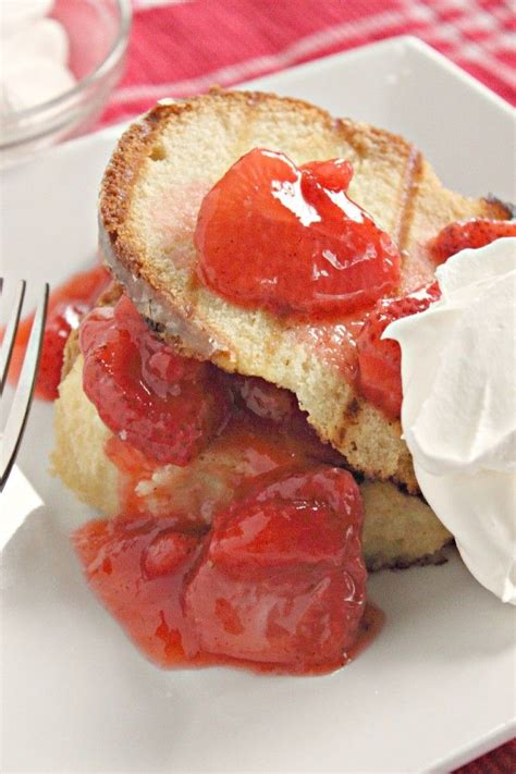 Grilled Pound Cake With Strawberry Compote Brown Sugar Food Blog Recipe Pound Cake With