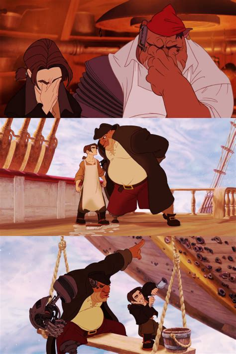 John Silver And Jim Hawkins Treasure Planet Jim Animated Movies