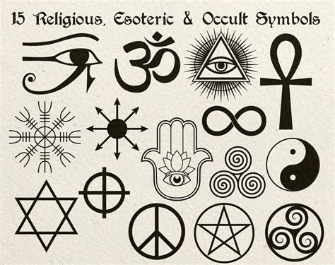 15 Religious, Esoteric & Occult Symbols Vector Clip Art - Etsy Australia