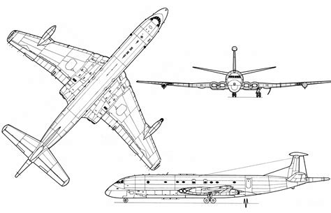 Hawker Siddeley Nimrod Blueprint - Download free blueprint for 3D modeling