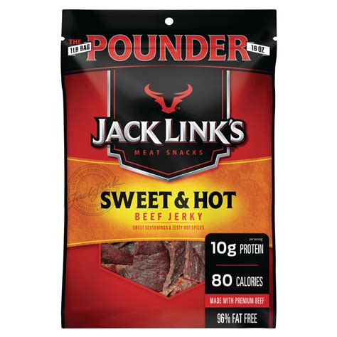 Jack Links Beef Jerky Pounder Size Sweet Hot Oz Walmart