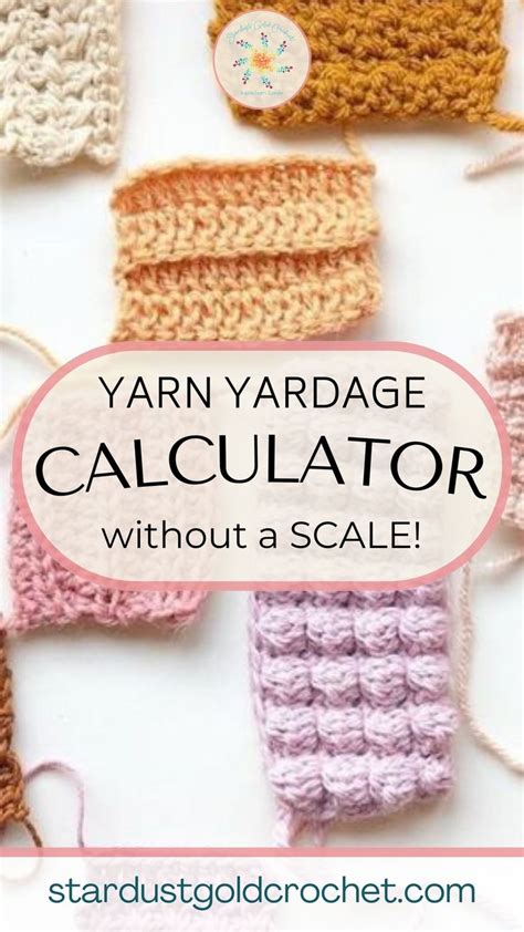 Several Crocheted Squares With The Words Yarn Yardage Calculator