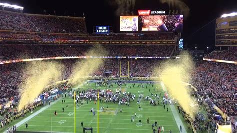 Super Bowl 50 Postgame On Field Celebration Youtube