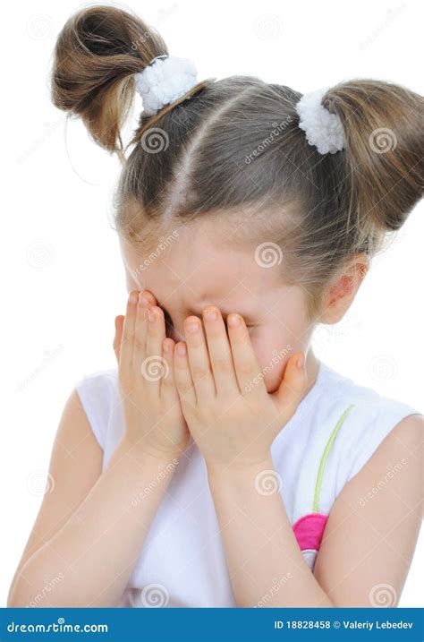 Pleurer De Petite Fille Photo Stock Image Du Fond Grimace 18828458