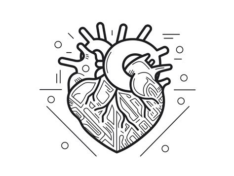 Wonderful Human Heart Coloring Page Coloring Page