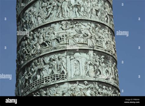 Paris Column Vendome Erected By Napoleon Bonaparte To Conmemorate The