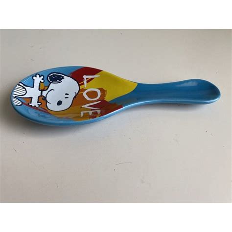 Peanuts Kitchen Peanuts Snoopy Woodstock Ceramic Spoon Rest Rainbow