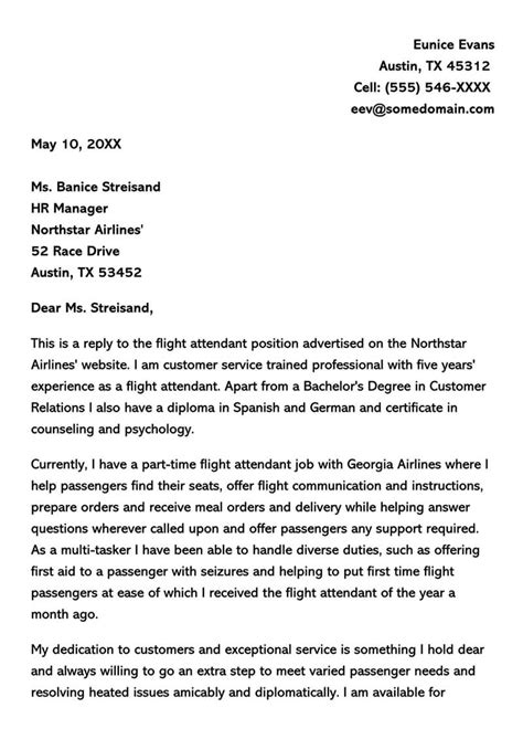 How To Write A Cover Letter For An Airline Job