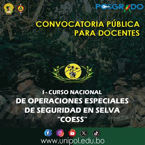 CONVOCATORIA PÚBLICA A DOCENTES CURSO NACIONAL DE OPERACIONES