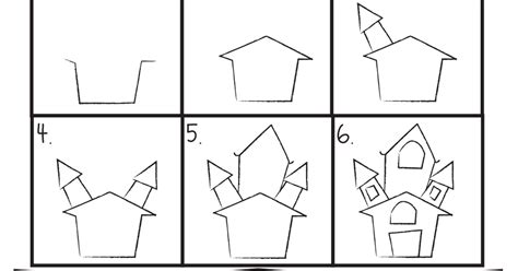 Step By Step Haunted House Drawing At Drawing Tutorials