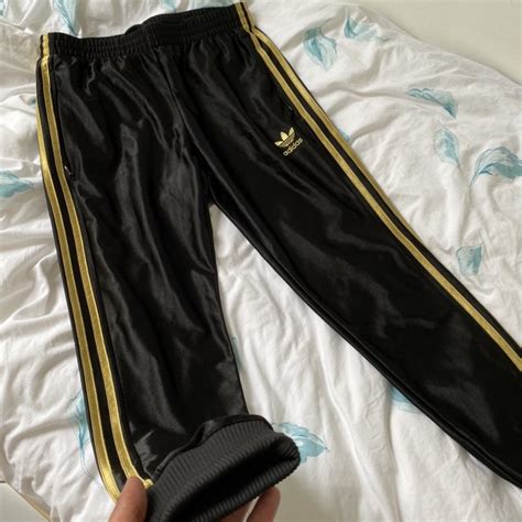 Adidas Black And Gold Full Tracksuit Size Depop