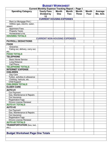 personal household budget spreadsheet — excelxo.com