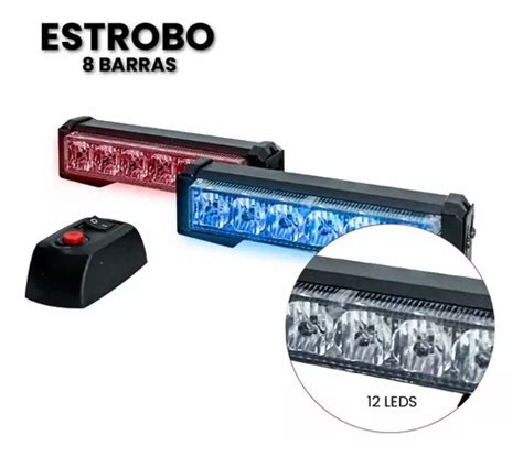 Estrobo 2 Barra Azul Rojo 12 Led MercadoLibre