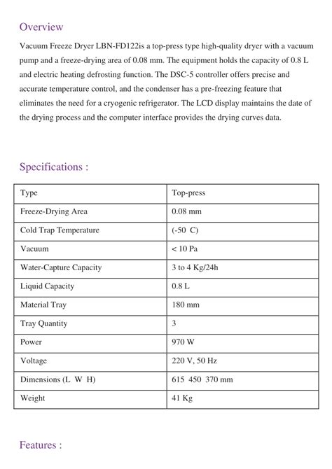 PPT Vacuum Freeze Dryer LBN FD122 PowerPoint Presentation Free