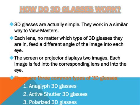 Ppt How 3d Glasses Work Powerpoint Presentation Free Download Id