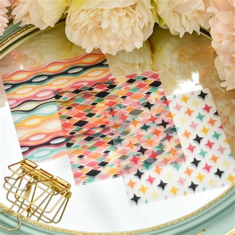 12pcs Background Pattern Vellum Paper Stickers for Scrapbooking Happy ...